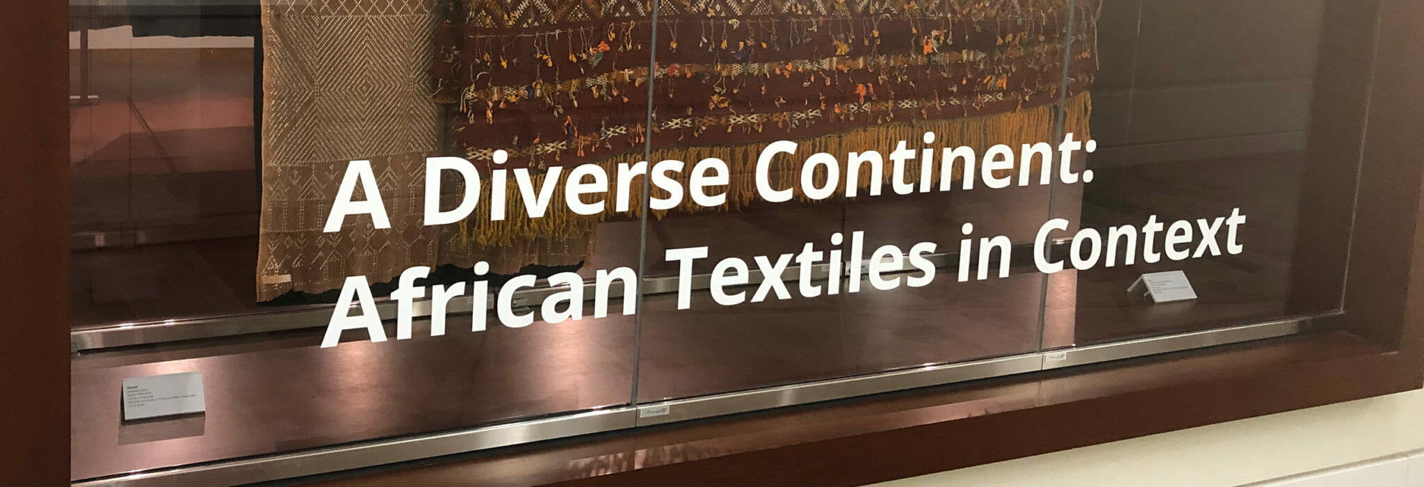 Photo of window with title for A Diverse Continent
