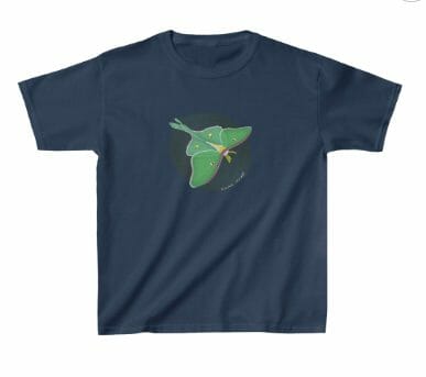 Kids luna moth t-shirt