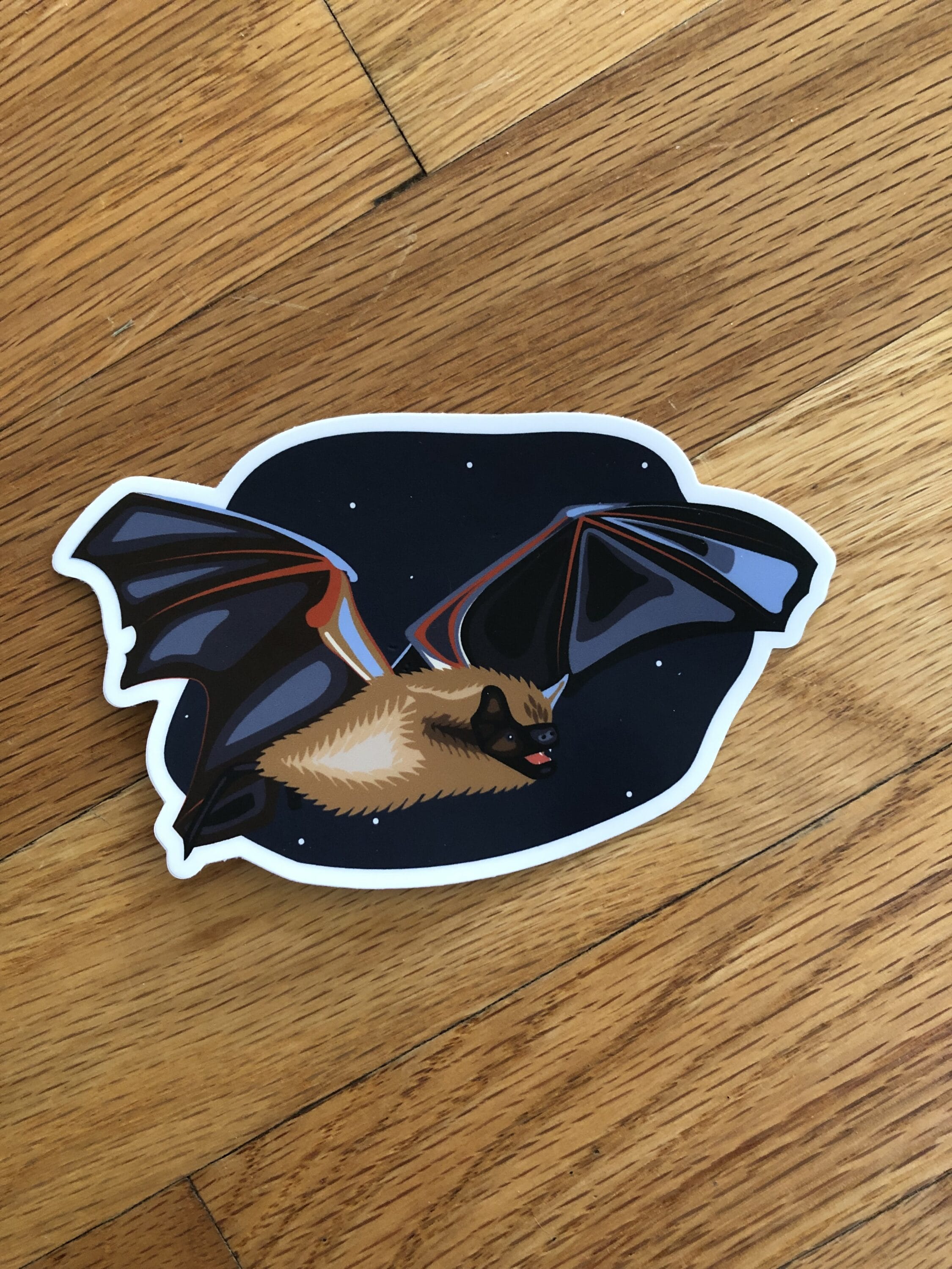 Flying bat sticker