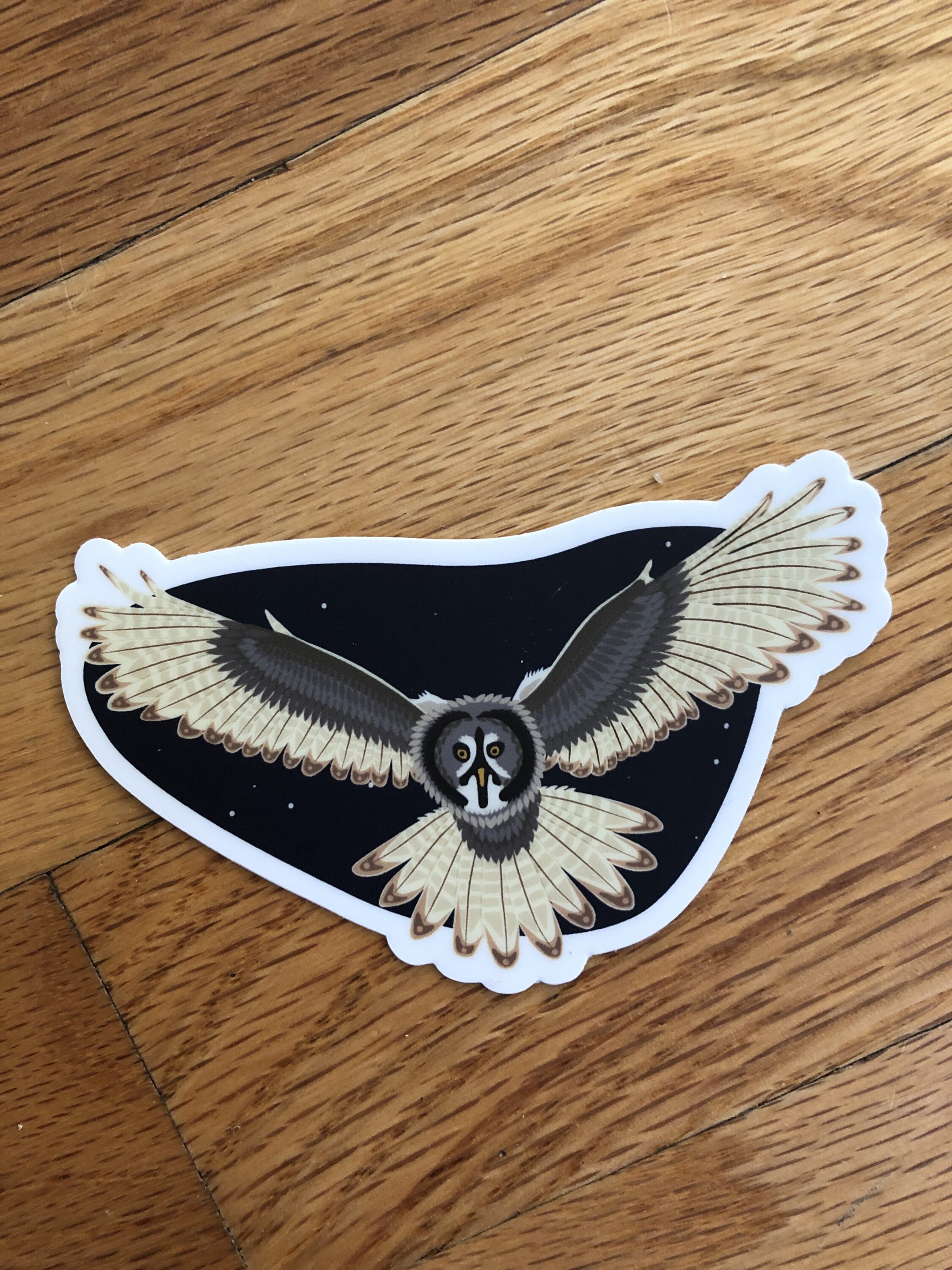 Flying owl sticker