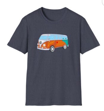Van illustration on a t-shirt