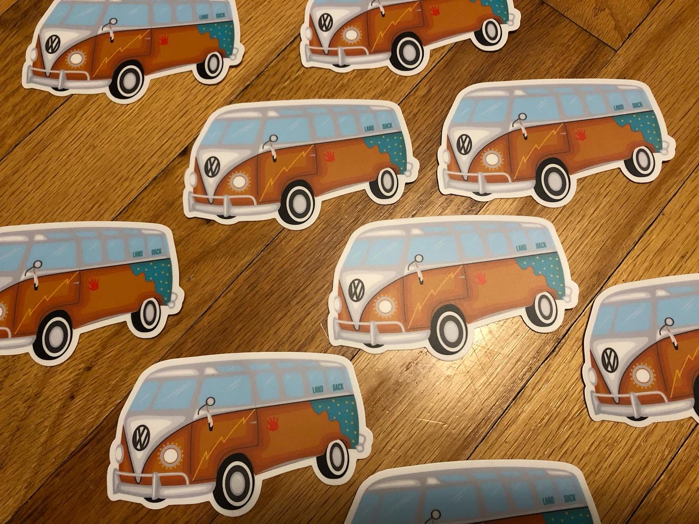 Photo of Land Back van stickers